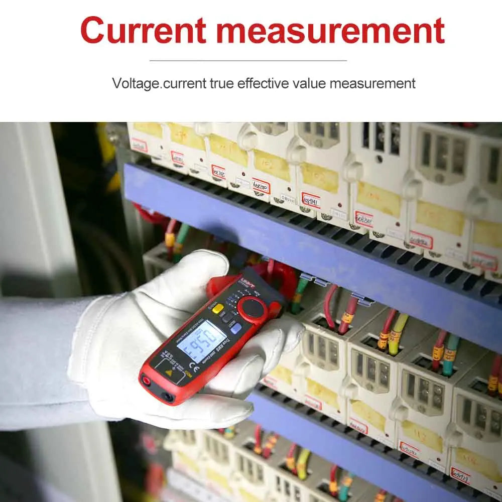 UNI-T UT210D Digital Clamp Meter Multimeter Handheld RMS AC/DC Resistanc With Temperature,Send Two Test Lines.