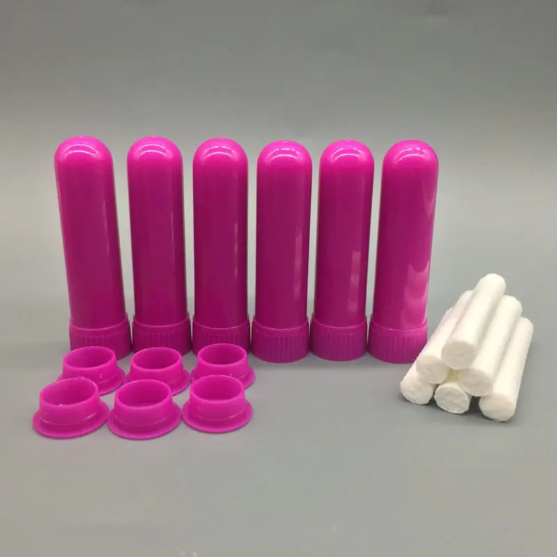 10+2 Sets Colorful Aroma Nasal Inhaler,Essential Oil Aromatherapy Inhalers with high quantity Cotton Wicks