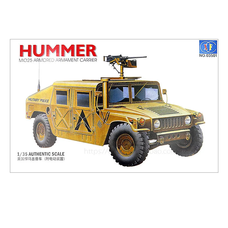 1/35 Scale US Military Hummer Armored Transport Assault Off-Road Vehicle Assembly Model Kit