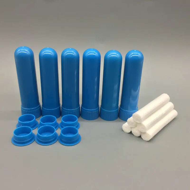 10+2 Sets Colorful Aroma Nasal Inhaler,Essential Oil Aromatherapy Inhalers with high quantity Cotton Wicks