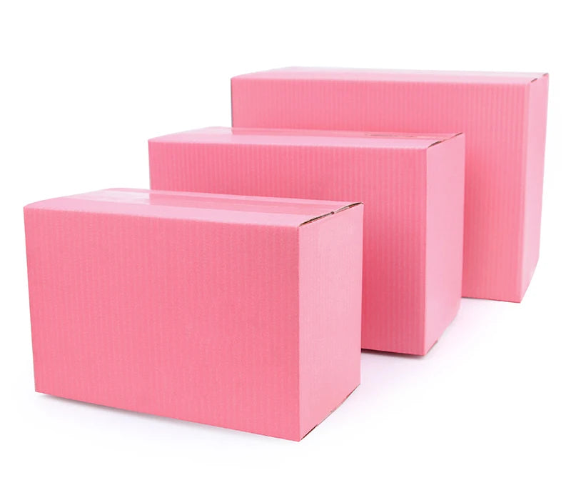 5pcs/10pcs/pink gift box three-layer corrugated packaging transportation storage carton