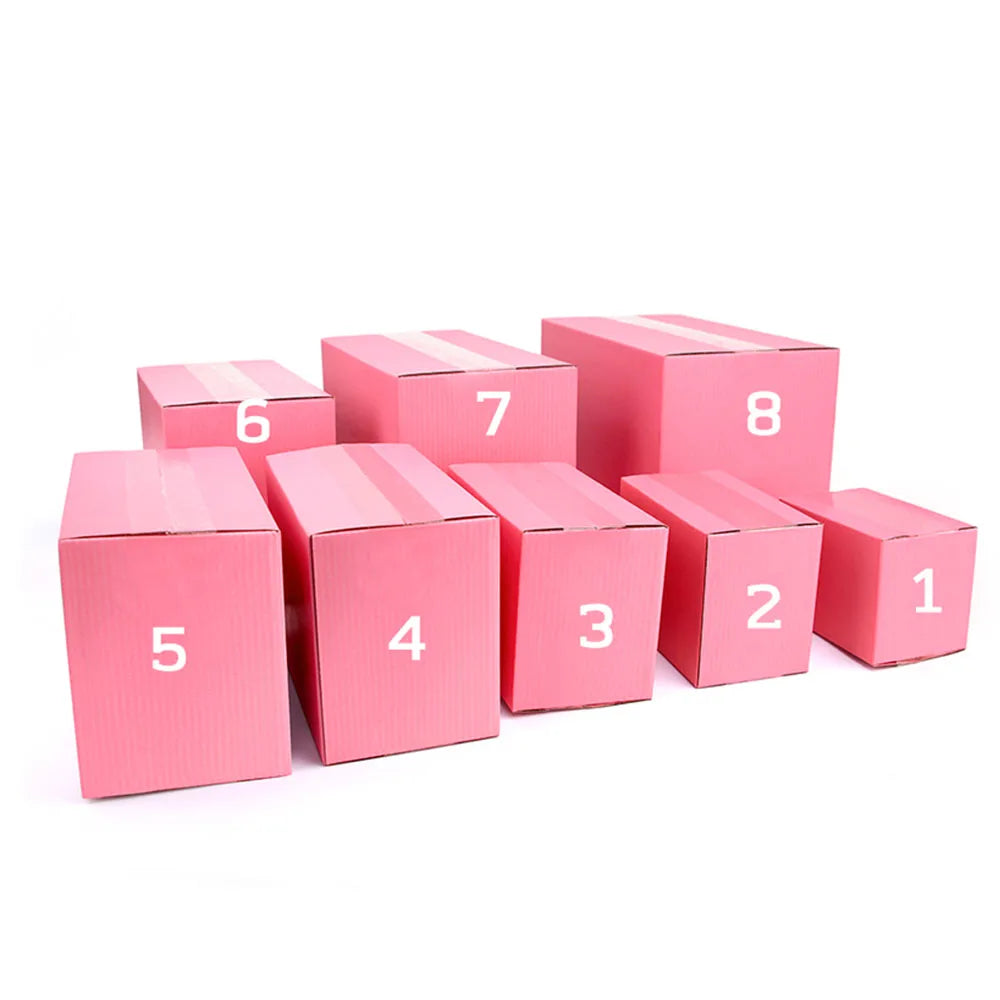 5pcs/10pcs/pink gift box three-layer corrugated packaging transportation storage carton
