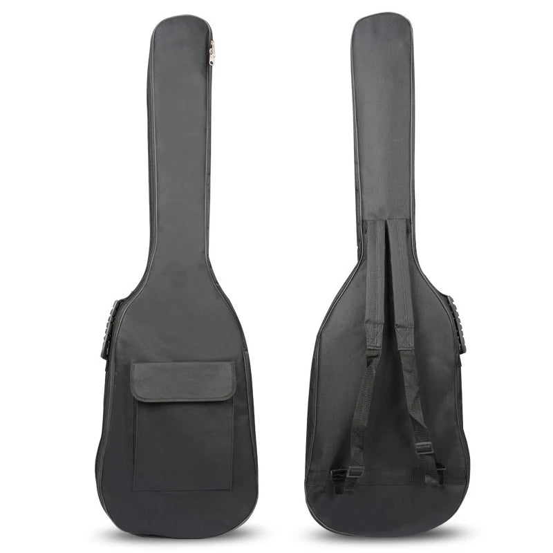 40/41 Inch Guitar Bass Bag Padded Electric Guitar Gig Bag Case 5mm Padding Double Adjustable Shoulder Strap Waterproof Backpack