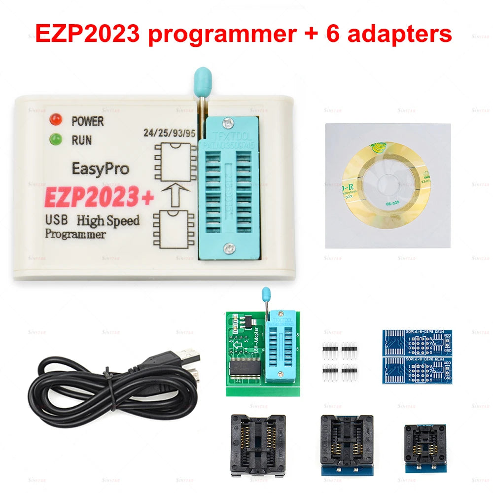 CH554T EZP2023 High-speed USB SPI Programmer Support24 25 26 93 95 EEPROM 25 Flash BIOS Chip+12socket Original