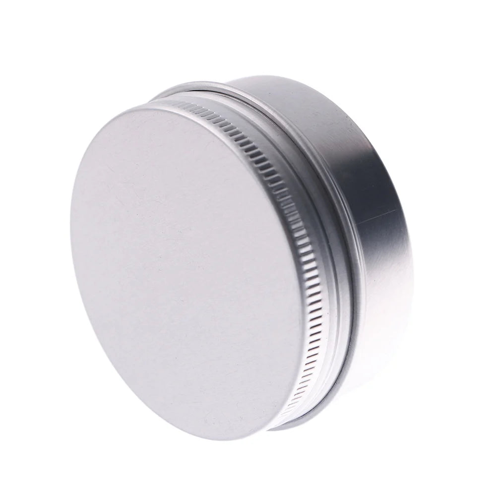 5/10/15/30/50g Small Tin Box Mini Metal Box Storage Empty Pot Plain Refillable Bottle Container Screw Top Cosmetic Storage Jars