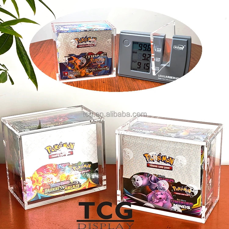 TCG Custom  English Booster Box Acrylic case Box S First Edition  Booster Box Acrylic Magnetic case  Uv