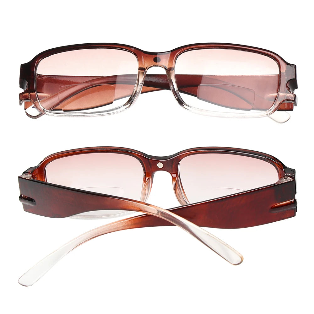 1PC Portable Near-far Dual-use Reading Glasses Sturdy Light Resin Frame Presbyopia Eyeglasses Fashion Unisex Read Eyewear