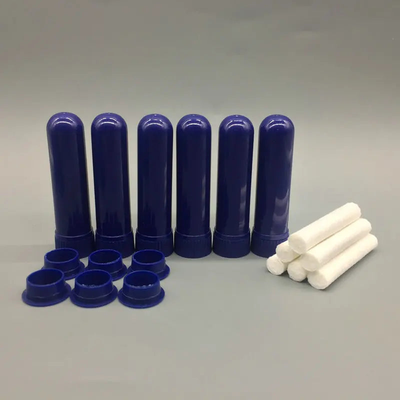 10+2 Sets Colorful Aroma Nasal Inhaler,Essential Oil Aromatherapy Inhalers with high quantity Cotton Wicks