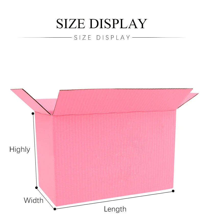 5pcs/10pcs/pink gift box three-layer corrugated packaging transportation storage carton