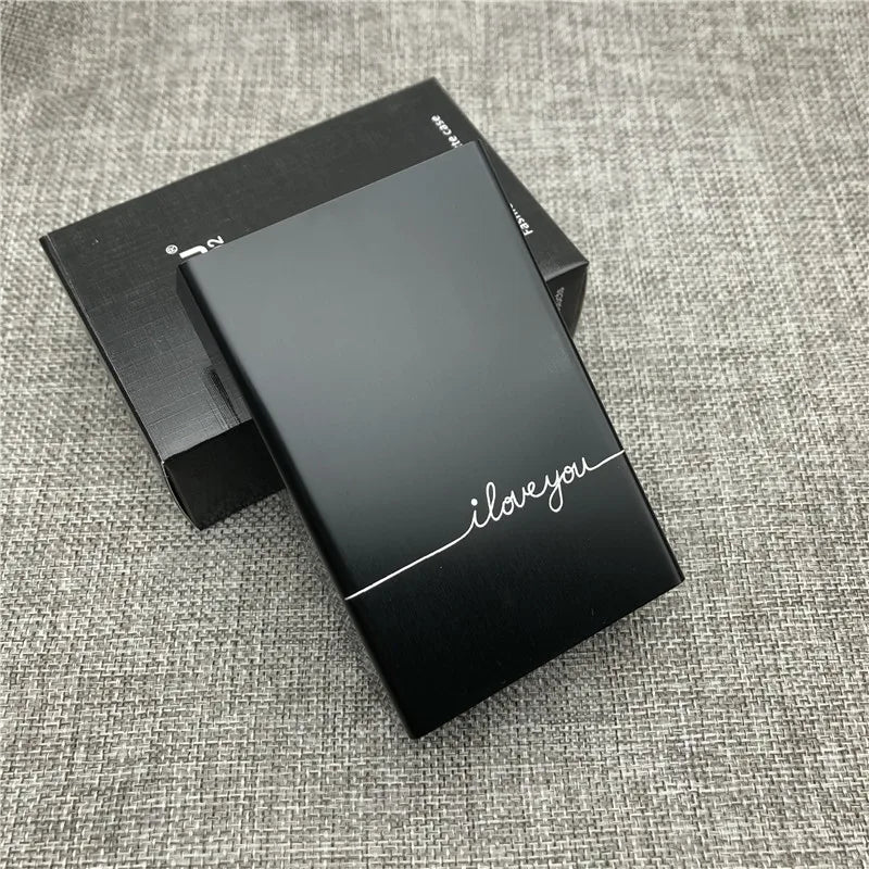 Personalized Customized Smoking Skull Cigarette Case Boxes Ultra Thin Portable Aluminium Alloy Slide Cigarette Box Smoke boxes