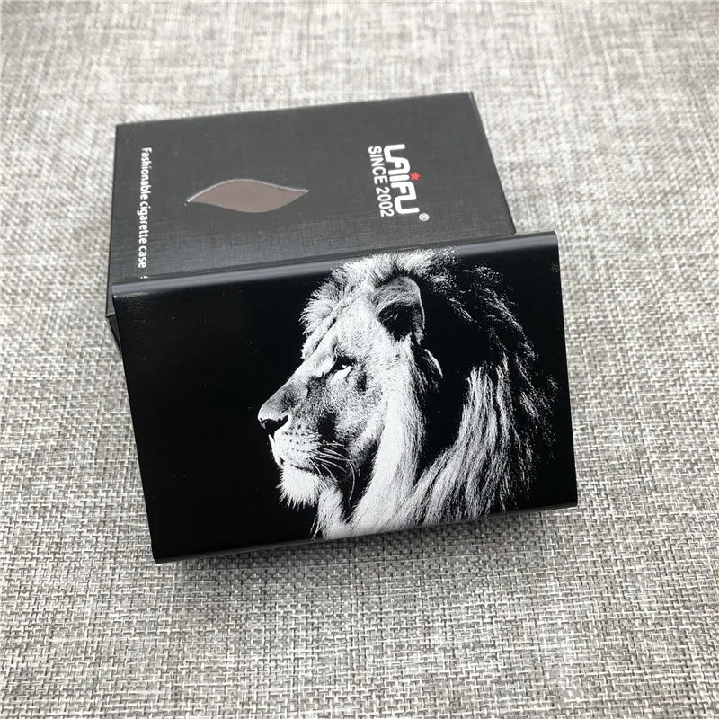 Personalized Customized Smoking Skull Cigarette Case Boxes Ultra Thin Portable Aluminium Alloy Slide Cigarette Box Smoke boxes