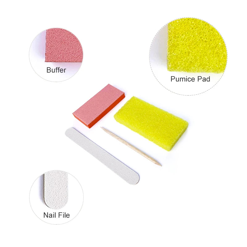 800 Sets/Carton Disposable Pedicure Kits Nail Sets Sand File Buffer Sponge Block Manicue Tools
