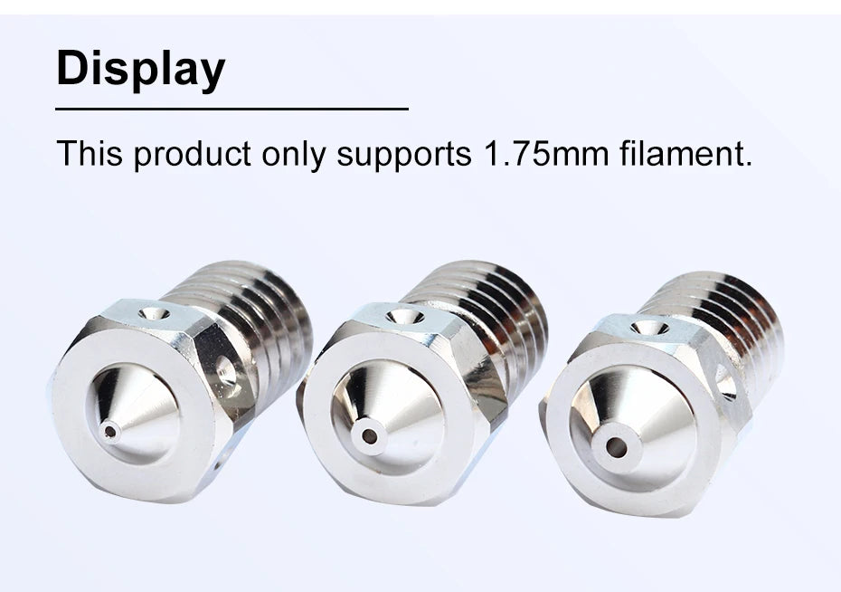 R Trianglelab E-V6 Plated Copper Nozzle Durable Non-stick High Performance For 3D Printers Hotend M6 Thread for V6 Hotend Prusa