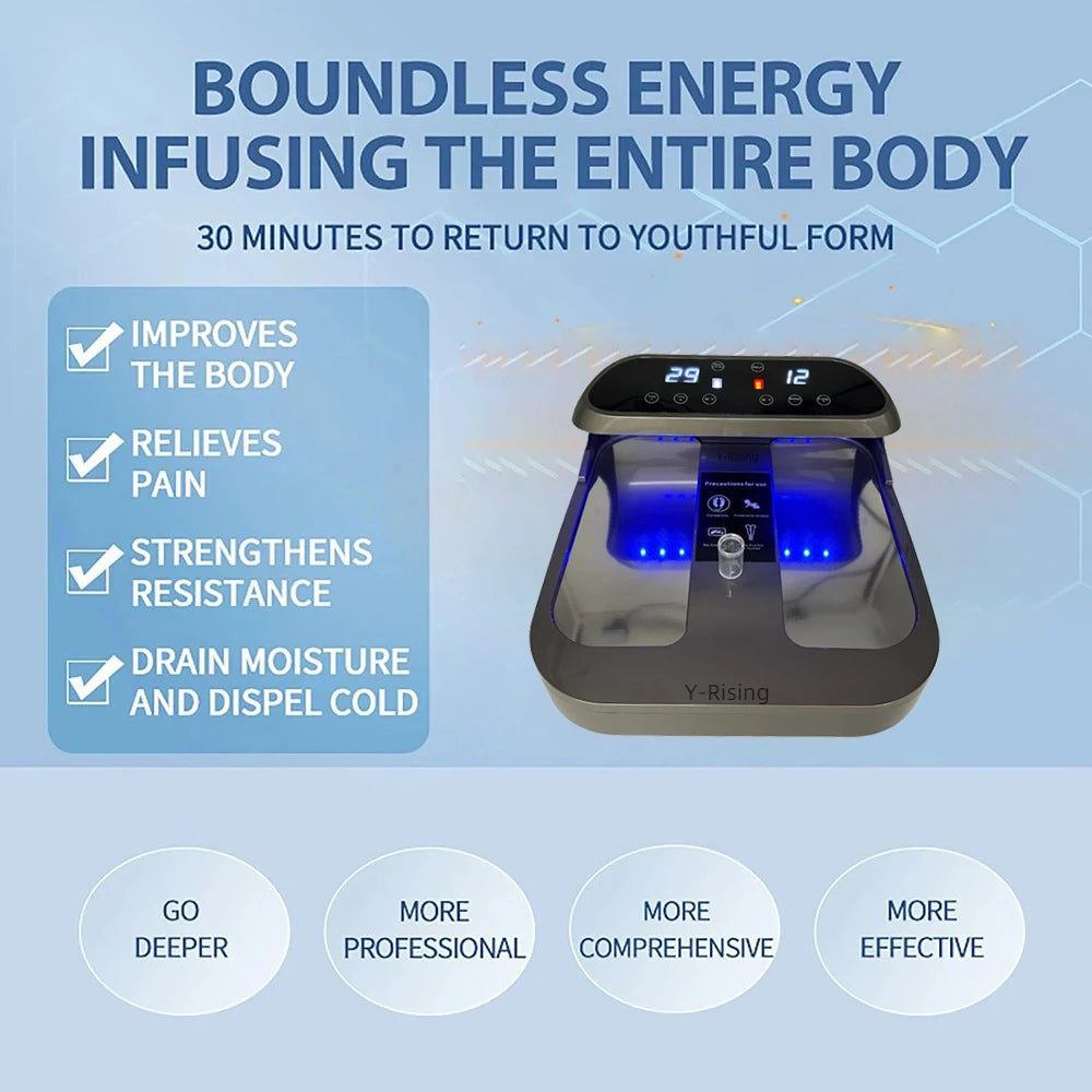 Plus P90 P100 PEMF Terahertz Therapy Foot Spa Remote Control Wireless PEMF Massager Health Care