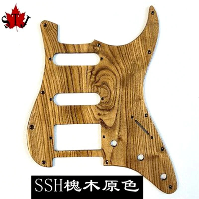 Electric SSH Guitar Pickguard Solid Wood, SSS Guitar Plate Scratch Pick Guard, Guitar Accessories