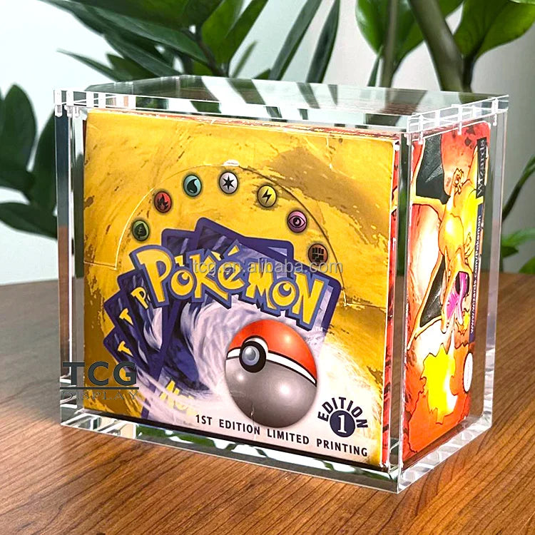 TCG Custom  English Booster Box Acrylic case Box S First Edition  Booster Box Acrylic Magnetic case  Uv