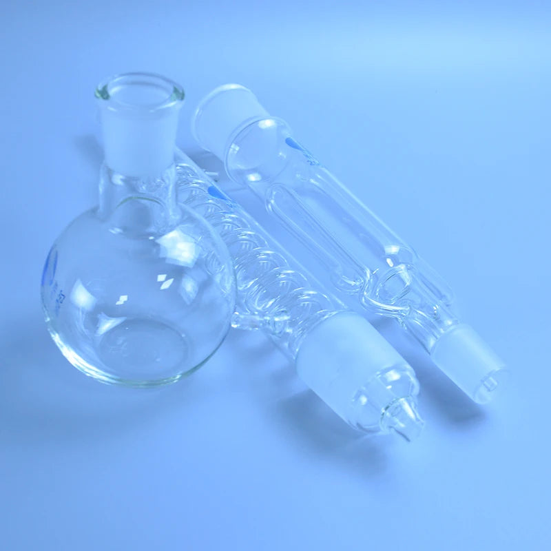 High-quality 150ml/250ml/500ml Lab Glass Soxhlet Extractor Condenser and Extractor Body with Coiled/Bulbed, Lab Glassware Kit