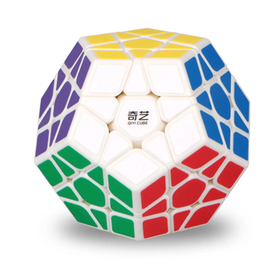Megaminx Magic Cube 3x3 Stickerless Dodecahedron Speed Cubes Brain Teaser Twist Puzzle Toy
