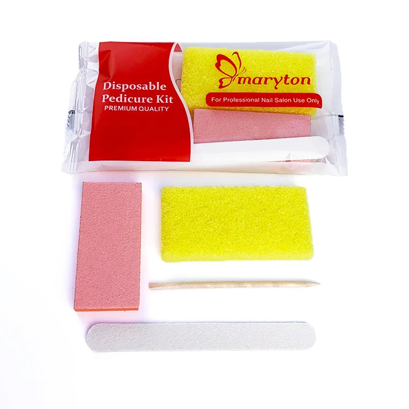 800 Sets/Carton Disposable Pedicure Kits Nail Sets Sand File Buffer Sponge Block Manicue Tools