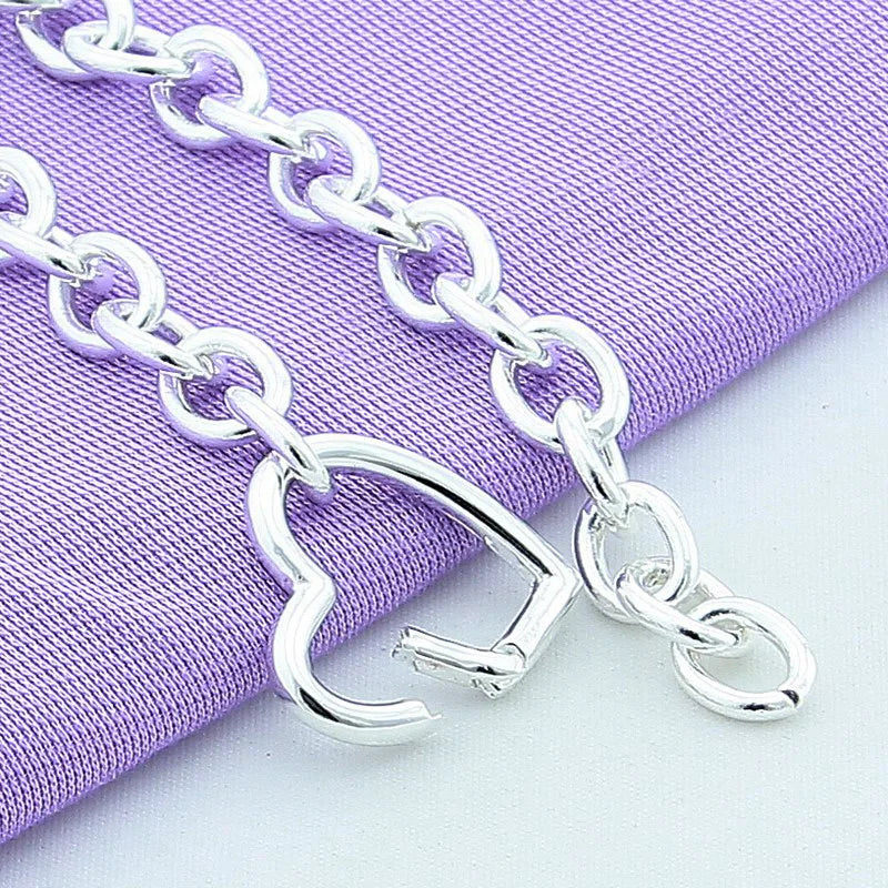 Women Bracelets Silver Heart Buckle Bracelet For Women Romantic Bracelets Silver 925 Jewelry