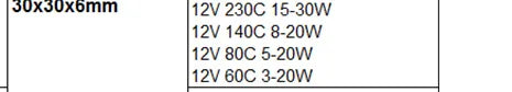 2PCS 12V Thermostat PTC Heating Element 70/50 Celsius Degree 20x15x5mm Constant Temperature PTC Electric Air Heater Plate