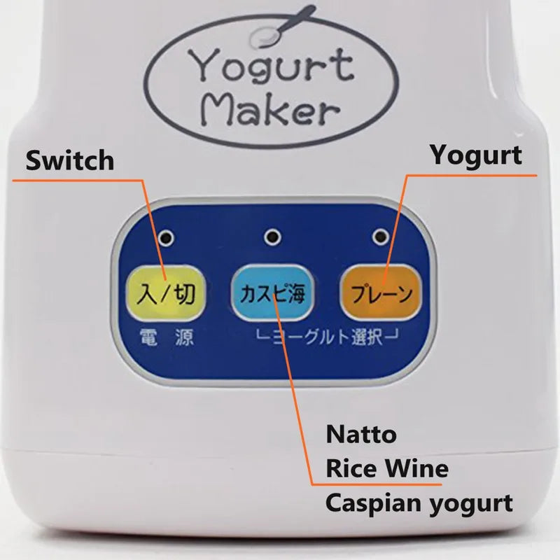 Automatic Electric Yogurt Maker Temperature control with timer Multifunctional Leben Rice Wine Natto Caspian yogurt Machine 110V