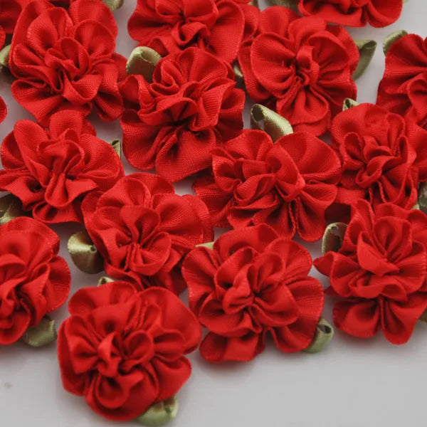 20 pcs  Ribbon Flower carnation Appliques sewing/craft/wedding lots B068 U Pick