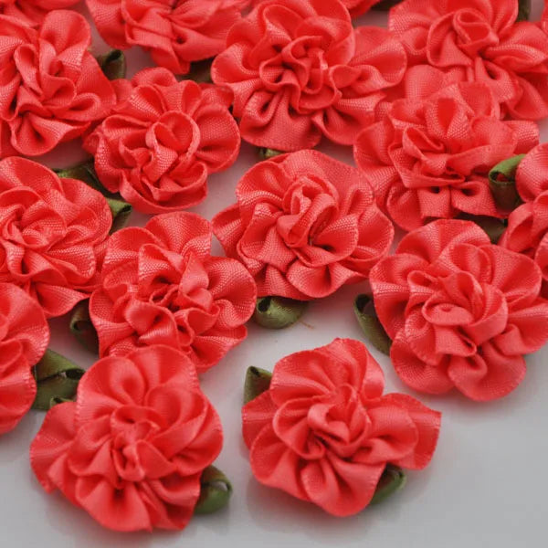 20 pcs  Ribbon Flower carnation Appliques sewing/craft/wedding lots B068 U Pick