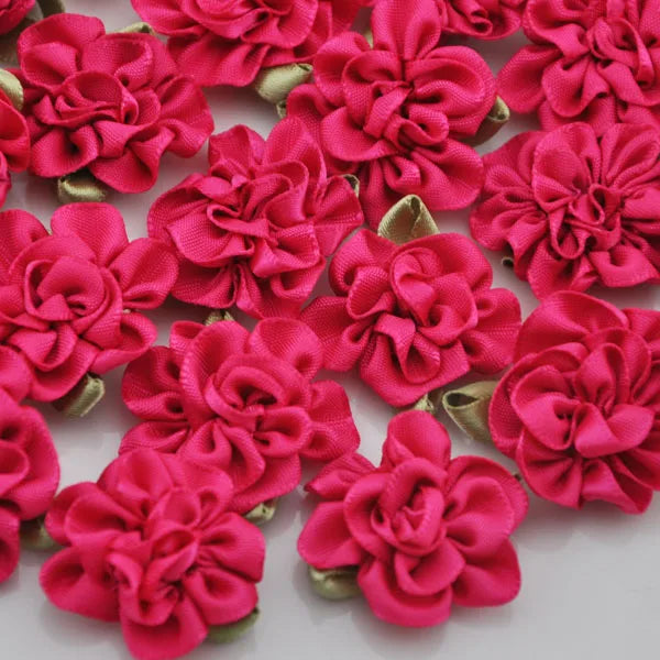 20 pcs  Ribbon Flower carnation Appliques sewing/craft/wedding lots B068 U Pick