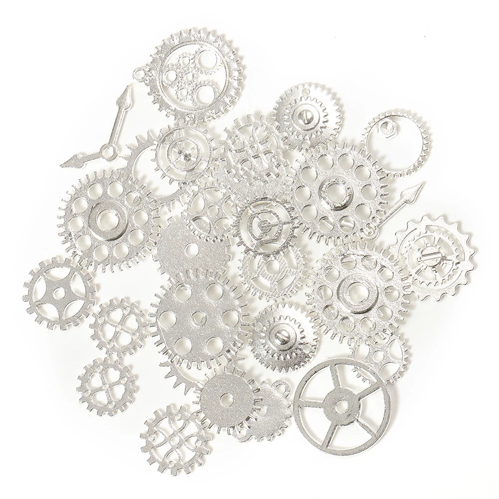 50g 100g Mixed Steampunk Gears Cogs Charms Pendant DIY Antique Metal Beads for Bracelets Crafts Jewelry Making Components
