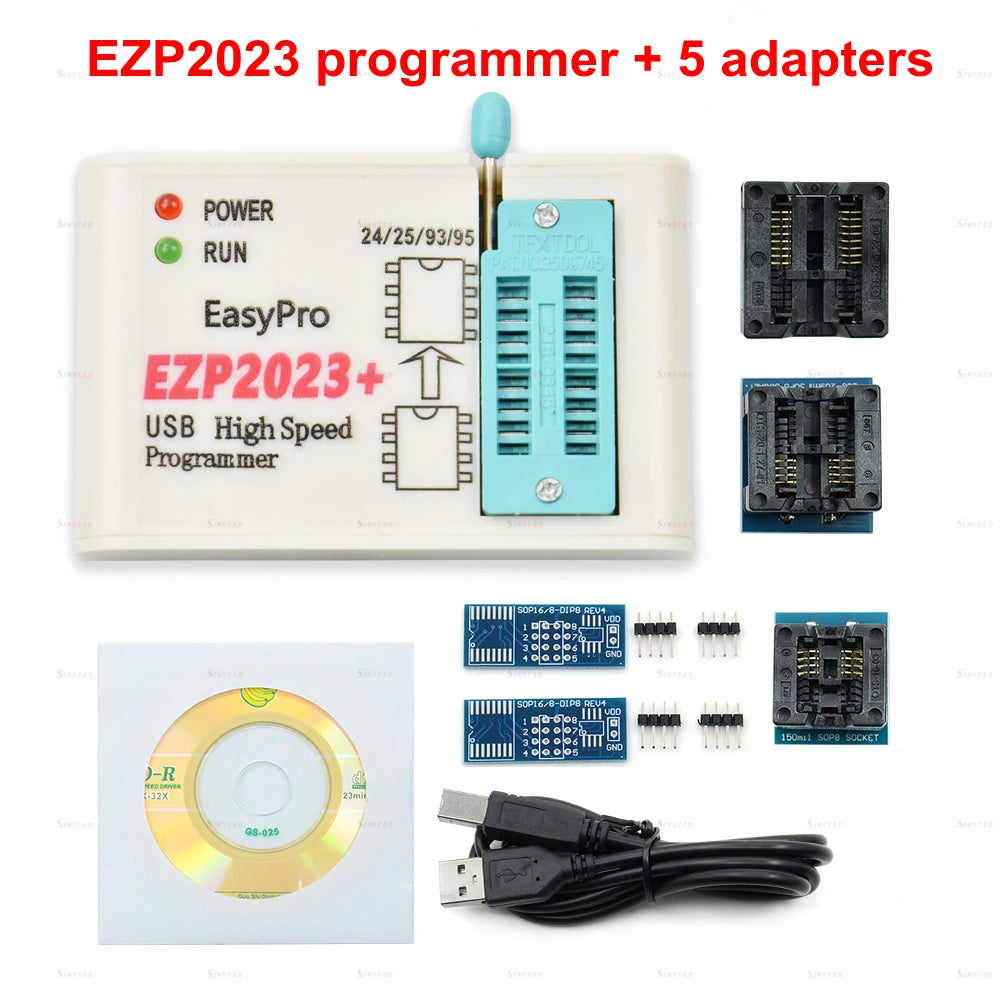CH554T EZP2023 High-speed USB SPI Programmer Support24 25 26 93 95 EEPROM 25 Flash BIOS Chip+12socket Original