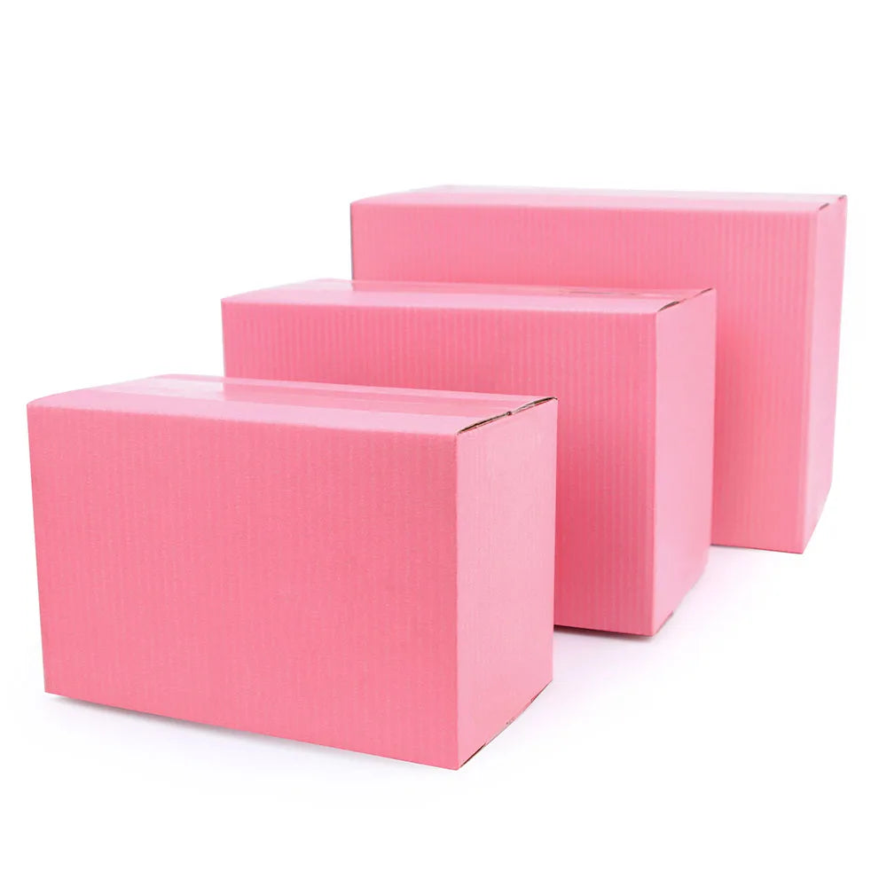 5pcs/10pcs/pink gift box three-layer corrugated packaging transportation storage carton