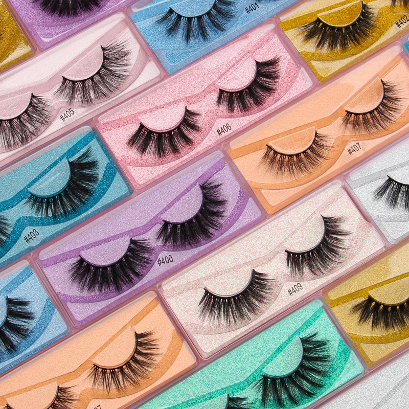 Lanjinglin 10-100Pcs False Eyelashes Dramatic Thick 3D Mink Lashes Extension Make up Fake Lashes Wholesale Cílios Maquillaje