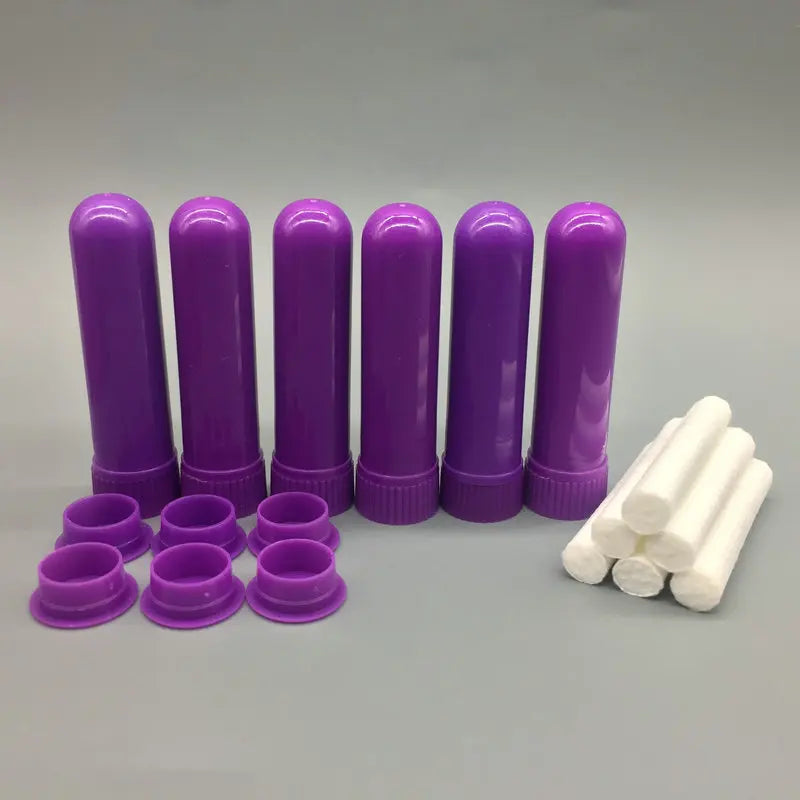 10+2 Sets Colorful Aroma Nasal Inhaler,Essential Oil Aromatherapy Inhalers with high quantity Cotton Wicks