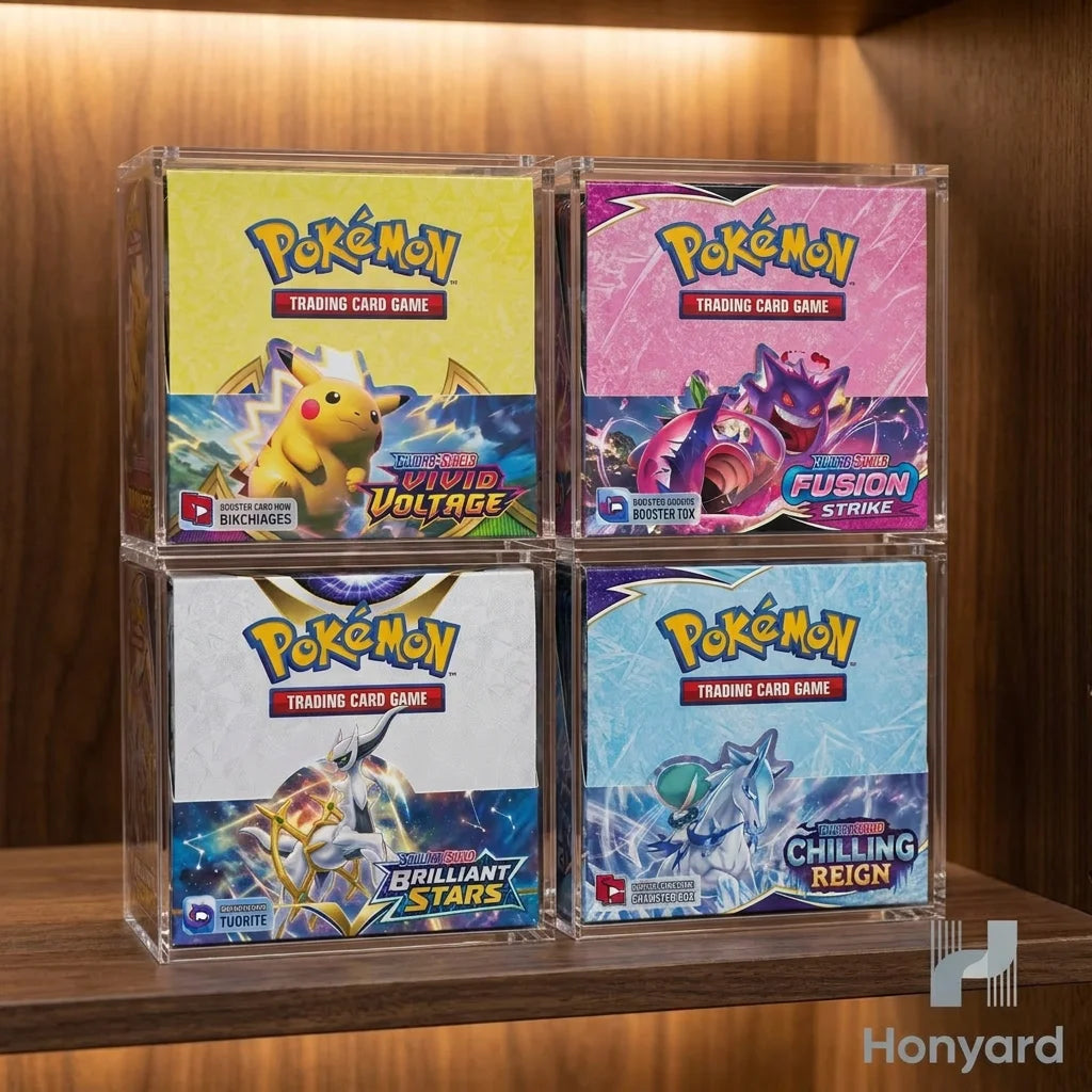 TCG Custom Modern Eco-Friendly Acrylic Case for Pokmon Card Storage Display Elite Trainer Box Center ETB