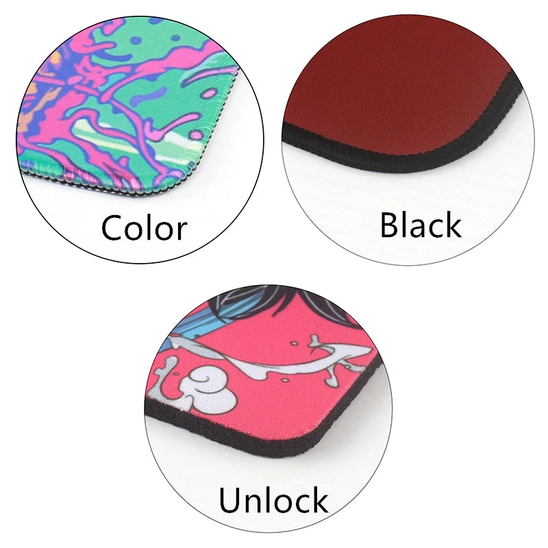 Custom Mousepad 900x400 1200x600 Anime Gaming Mouse pad xxl Black Lock edge / Unlock