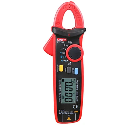 UNI-T UT210D Digital Clamp Meter Multimeter Handheld RMS AC/DC Resistanc With Temperature,Send Two Test Lines.