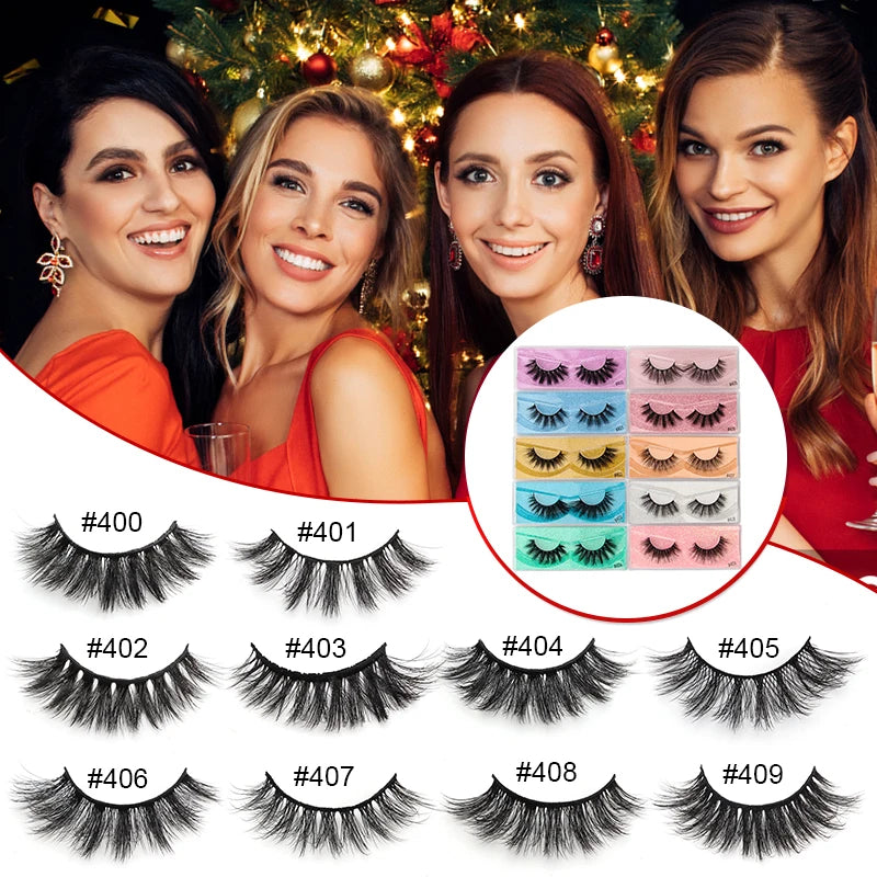 Lanjinglin 10-100Pcs False Eyelashes Dramatic Thick 3D Mink Lashes Extension Make up Fake Lashes Wholesale Cílios Maquillaje