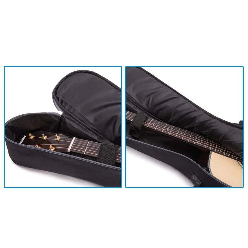 40/41 Inch Guitar Bass Bag Padded Electric Guitar Gig Bag Case 5mm Padding Double Adjustable Shoulder Strap Waterproof Backpack