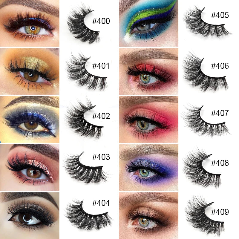 Lanjinglin 10-100Pcs False Eyelashes Dramatic Thick 3D Mink Lashes Extension Make up Fake Lashes Wholesale Cílios Maquillaje