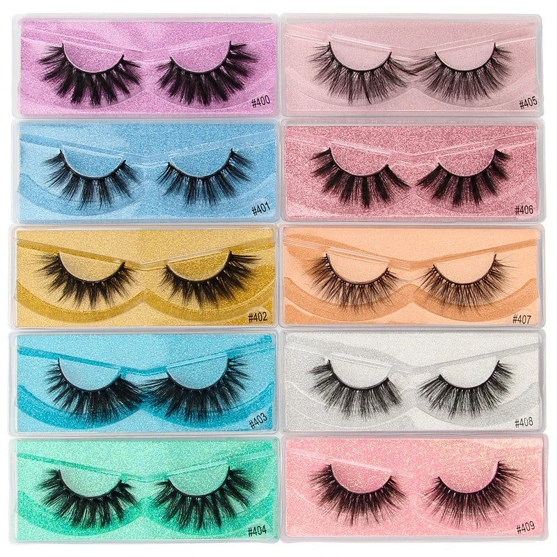 Lanjinglin 10-100Pcs False Eyelashes Dramatic Thick 3D Mink Lashes Extension Make up Fake Lashes Wholesale Cílios Maquillaje