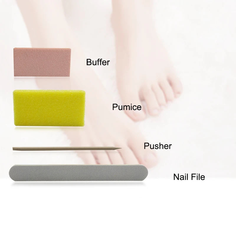 800 Sets/Carton Disposable Pedicure Kits Nail Sets Sand File Buffer Sponge Block Manicue Tools