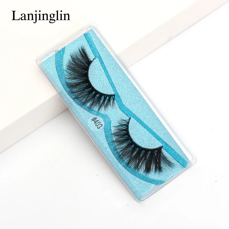Lanjinglin 10-100Pcs False Eyelashes Dramatic Thick 3D Mink Lashes Extension Make up Fake Lashes Wholesale Cílios Maquillaje