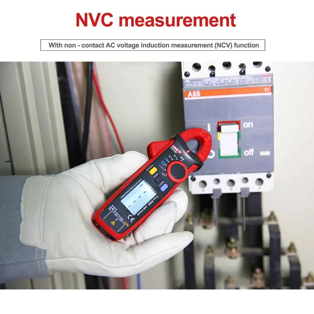 UNI-T UT210D Digital Clamp Meter Multimeter Handheld RMS AC/DC Resistanc With Temperature,Send Two Test Lines.