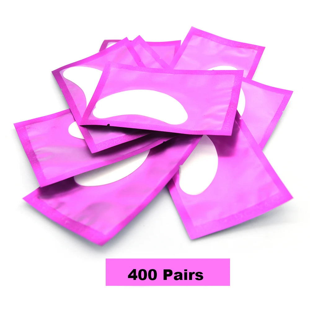 200/400Pairs Hydrogel Patches Eyelash Extension Patch Eyelashes Patch Lash Extension Supplies Under Eye Patches Eye Pads Patch