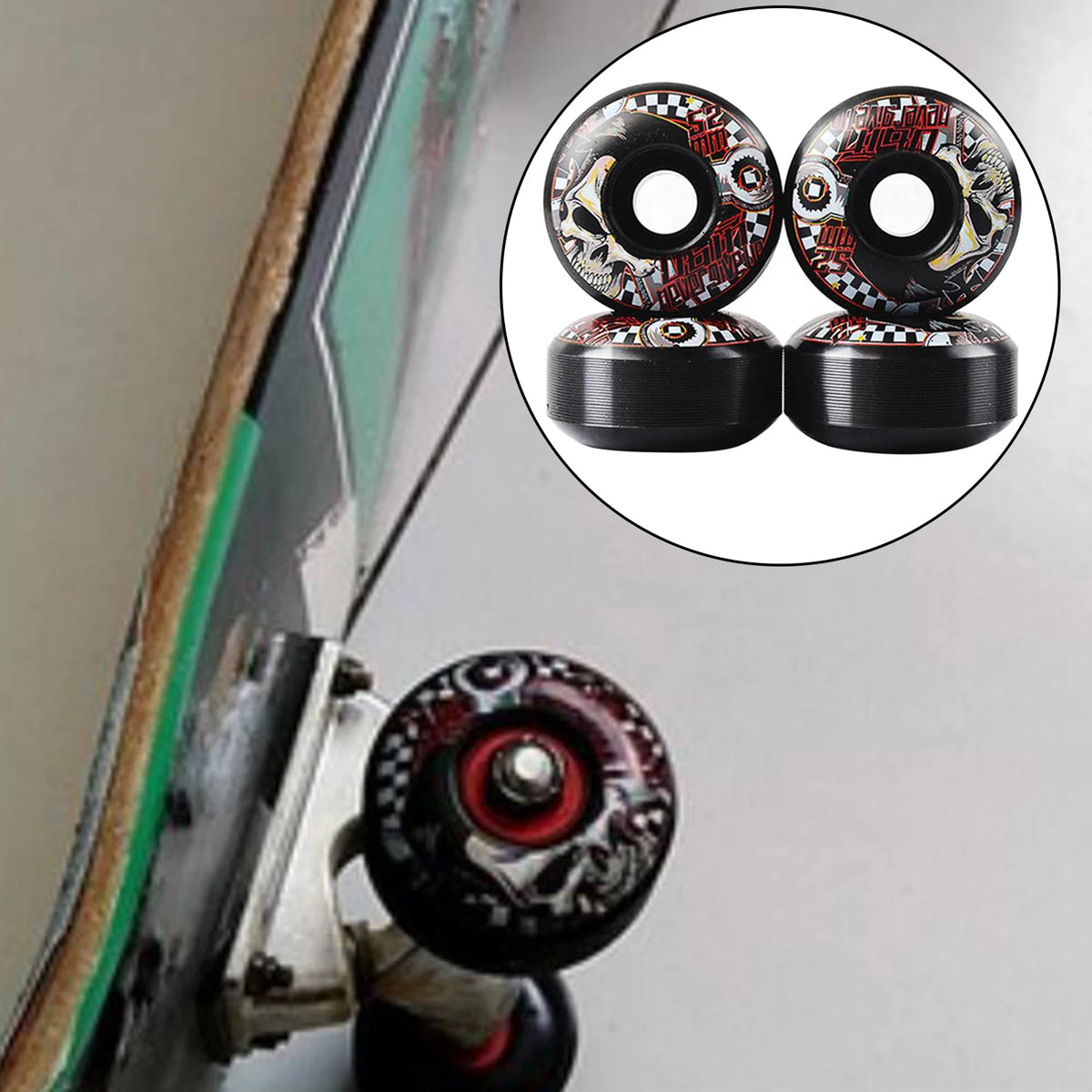 4Pcs 51D Skateboard Wheels 52x30mm Non-slip Skate Board Cruiser Roller Parts