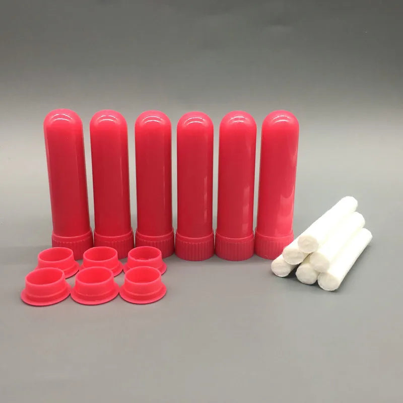 10+2 Sets Colorful Aroma Nasal Inhaler,Essential Oil Aromatherapy Inhalers with high quantity Cotton Wicks
