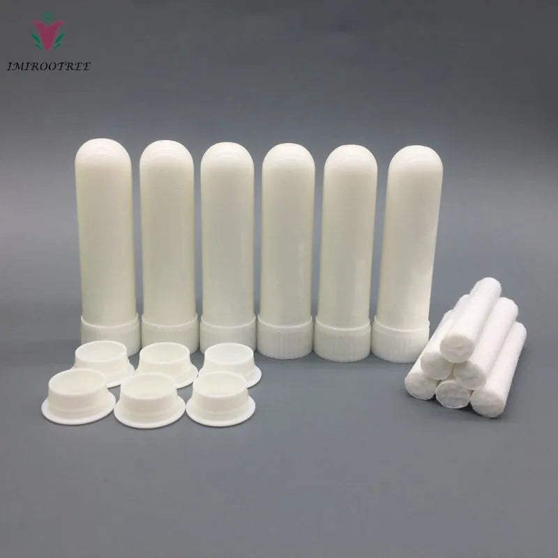 10+2 Sets Colorful Aroma Nasal Inhaler,Essential Oil Aromatherapy Inhalers with high quantity Cotton Wicks