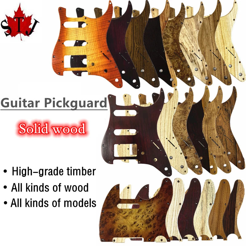 Electric SSH Guitar Pickguard Solid Wood, SSS Guitar Plate Scratch Pick Guard, Guitar Accessories