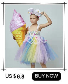 Yellow Chicken Tutu Dress Girls Kids Farm Animal Party Halloween Costume Feather Wings Children Cake Smash Photo Tulle Dress